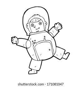 cartoon astronaut