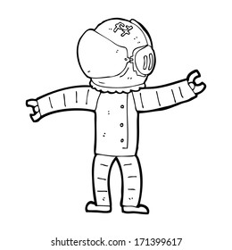 cartoon astronaut