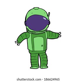 astronauta de dibujos animados
