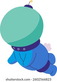 Cartoon Astronaut Costume Vector Illustration