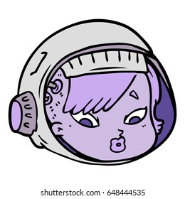 cartoon astronaut face
