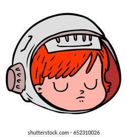 cartoon astronaut face