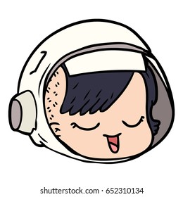 cartoon astronaut face