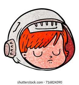 cara de astronauta de caricatura