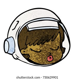 cartoon astronaut face