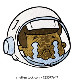 cartoon astronaut face crying