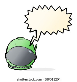 cartoon astronaut face with speech bubble