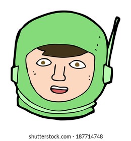 cabeza de astronauta de caricatura