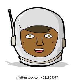cabeza de astronauta de caricatura