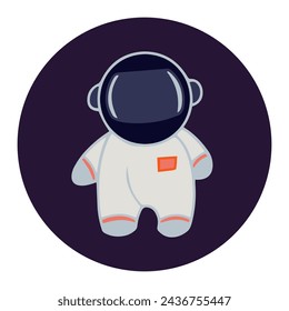 Cartoon Astronaut Icon Vector Illustration