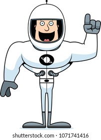 A cartoon astronaut with an idea.