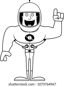 A cartoon astronaut with an idea.