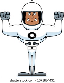 A cartoon astronaut looking angry.