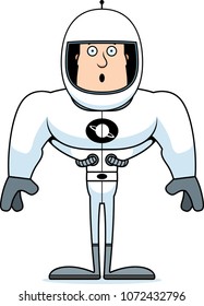 A cartoon astronaut looking surprised.