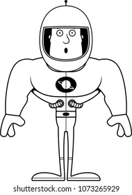 A cartoon astronaut looking surprised.
