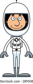 A cartoon astronaut man smiling.