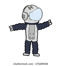 astronauta de dibujos animados de alcance