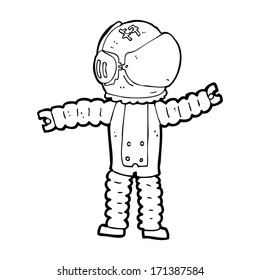cartoon astronaut reaching