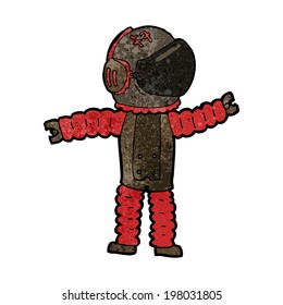 astronauta de dibujos animados de alcance
