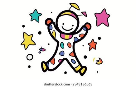 Cartoon Astronaut and Small Animal Illustration Poster Design