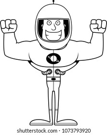 A cartoon astronaut smiling.