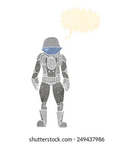 cartoon astronaut with speech bubble