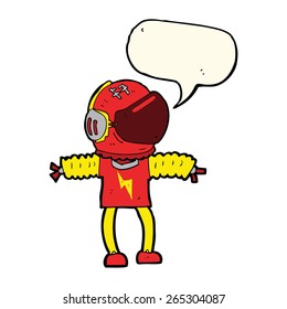 cartoon astronaut with speech bubble