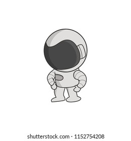 cartoon astronaut vector icon