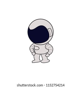 cartoon astronaut vector icon