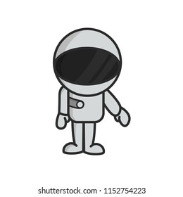 cartoon astronaut vector icon