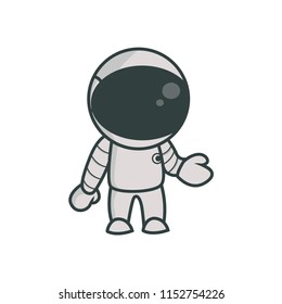 cartoon astronaut vector icon
