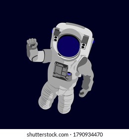Cartoon astronaut are vector illustration