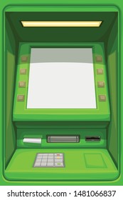 cartoon atm front close view