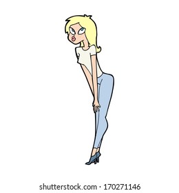cartoon attractive girl