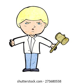 subastador de dibujos animados