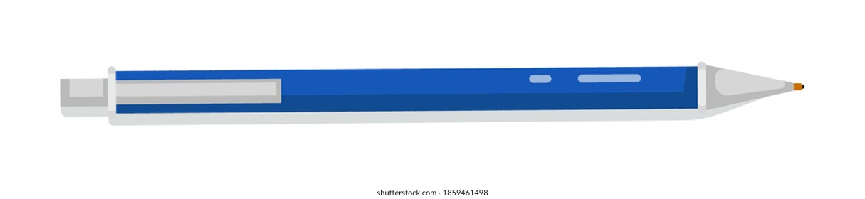 Cartoon automatic ballpoint pen isolated on white background