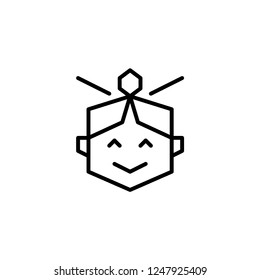 Cartoon avata icon. Man face sign