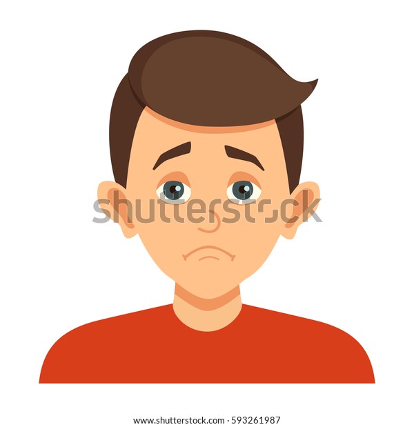 Cartoon Avatar Boy Expression Annoyance Resentment Stock Vector ...