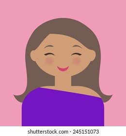 Cartoon avatar,  flat design icon