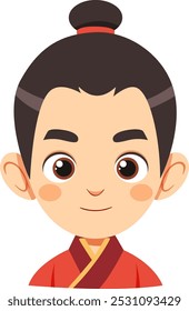 Cartoon avatar in traditional Chinese attire