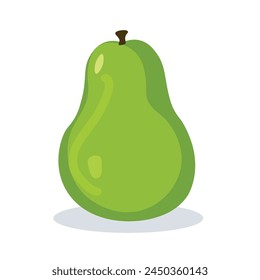 Ilustración vectorial de fruta de aguacate o alpukat de dibujos animados, pera de caimán o pera de mantequilla Elementos de Plantilla de diseño plano