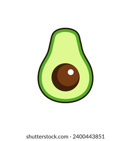 Alfabeto de aguacate de caricatura Un vector