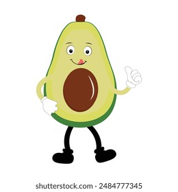 Cartoon avocados mascot characters, hand drawn doodle style cartoon character illustration icon design avocado cartoon