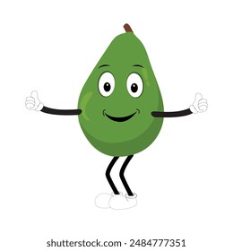 Cartoon avocados mascot characters, hand drawn doodle style cartoon character illustration icon design avocado cartoon