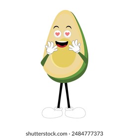 Cartoon avocados mascot characters, hand drawn doodle style cartoon character illustration icon design avocado cartoon