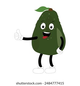 Cartoon avocados mascot characters, hand drawn doodle style cartoon character illustration icon design avocado cartoon
