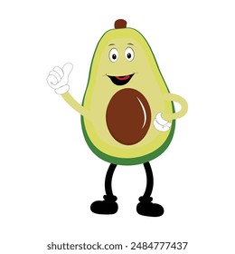 Cartoon avocados mascot characters, hand drawn doodle style cartoon character illustration icon design avocado cartoon