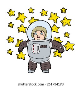 cartoon awesome astronaut
