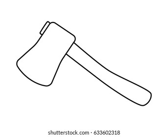 cartoon ax, hatchet vector symbol icon design. Beautiful illustration isolated on white background