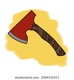 Cartoon axe, illustration, vector, icon